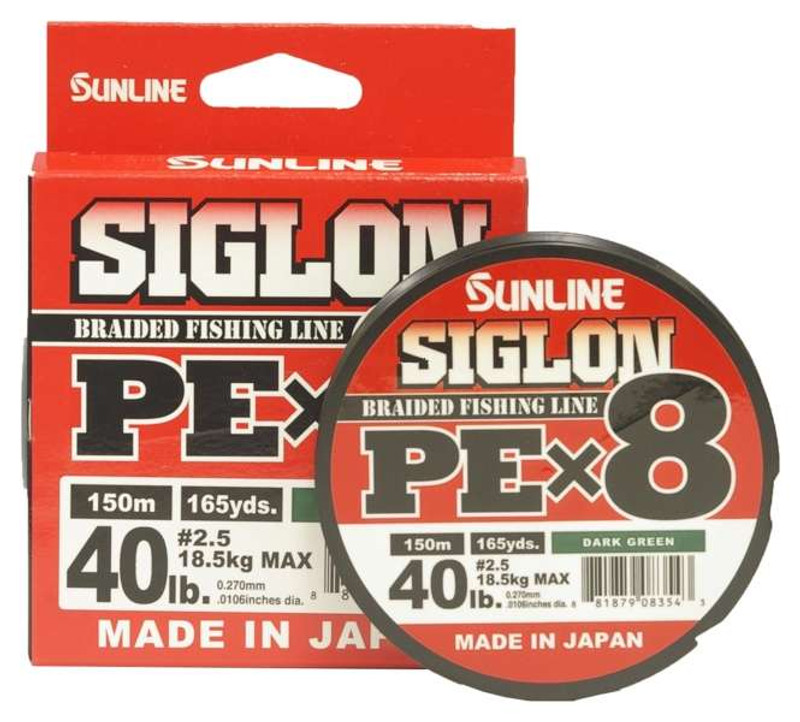 Sunline Siglon PEx8 Braided Line - Dark Green 40lb