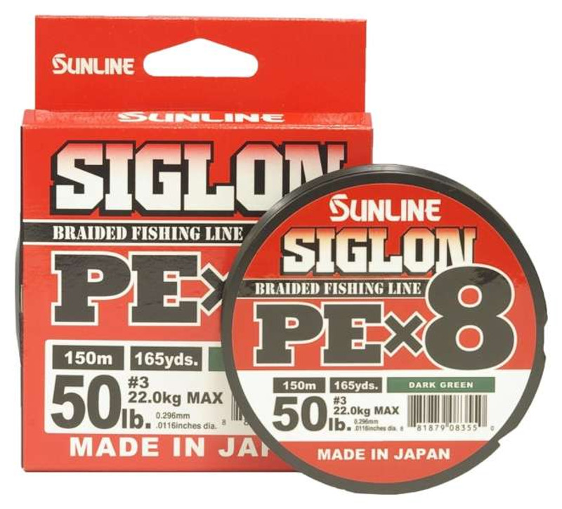 Sunline Siglon PEx8 Braided Line 50 lb Dark Green