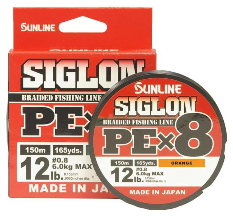 Sunline Siglon PEx8 Braided Line 12 lb Orange