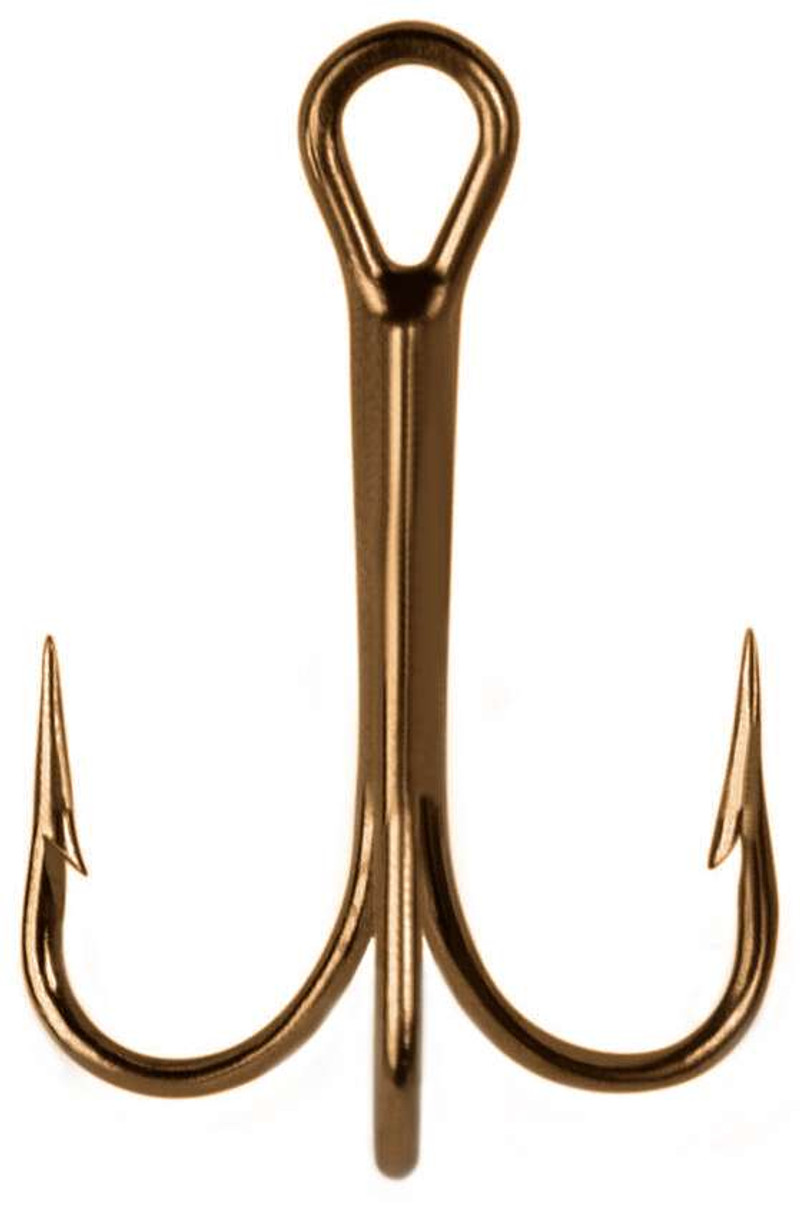 Treble Hook, Round Bend - Bronze 10