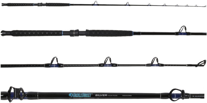 TackleDirect TDSSUT661MHSB Silver Hook Series Conventional Stand-Up Rod