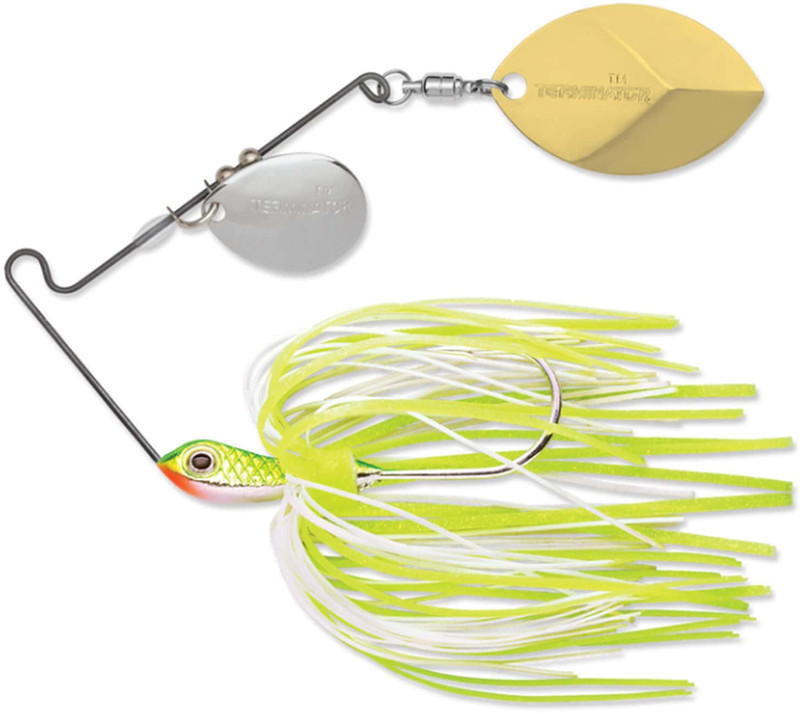 Terminator S38WW Super Stainless Spinnerbait Chartreuse White Shad  Nickel/Gold