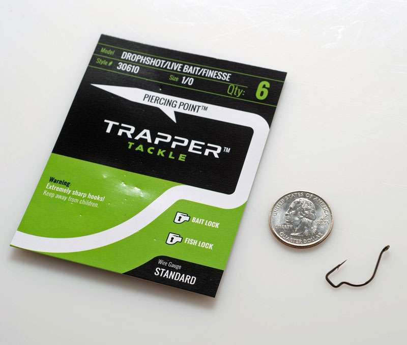 Trapper Tackle Drophshot/Live Bait/Finesse Hook - 1/0 (6 Pack)