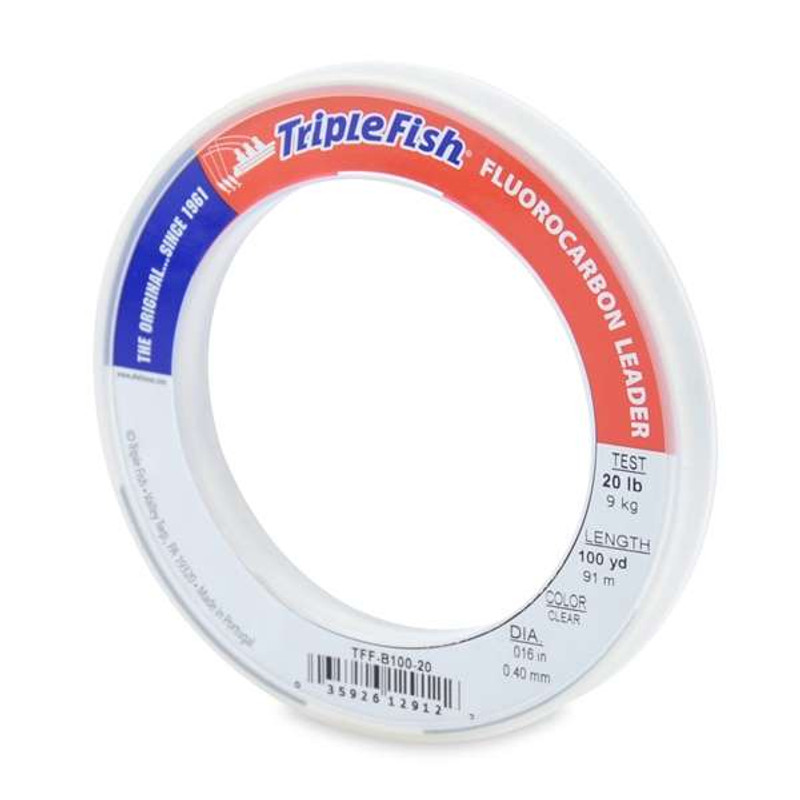 Triple Fish Fluorocarbon Leader 100yds 20lb Test - TackleDirect