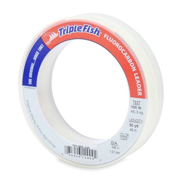 Triple Fish Fluorocarbon Leader 50yds 100lb Test TackleDirect