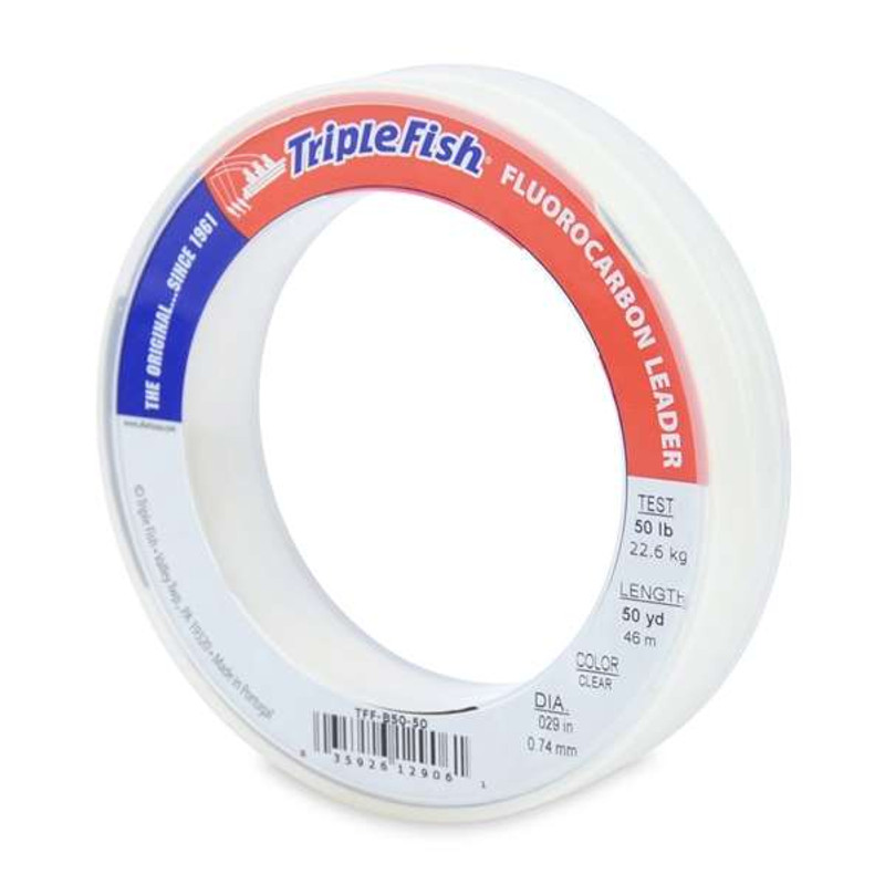 Triple Fish 50 lb Test Fluorocarbon Leader