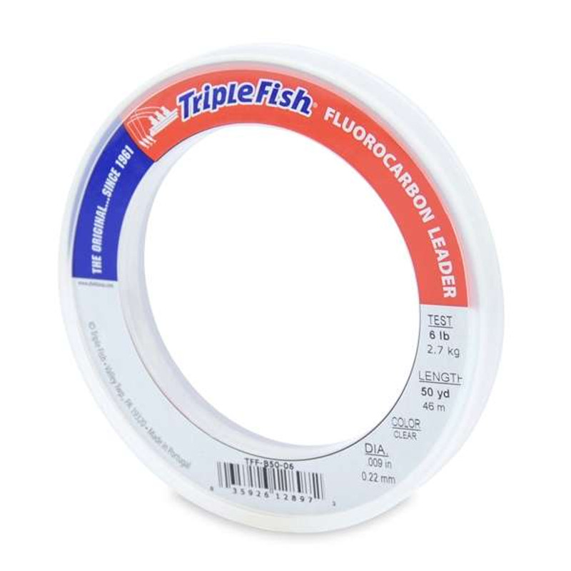 Triple Fish Fluorocarbon Leader 50yds 20lb Test