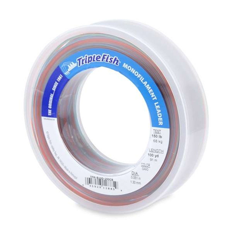 Triple Fish Monofilament Leader 100yds Camo 150lb Test - TackleDirect