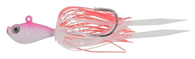 Tsunami Silicone Skirt Jig - 1.5oz - Pink/White - TackleDirect