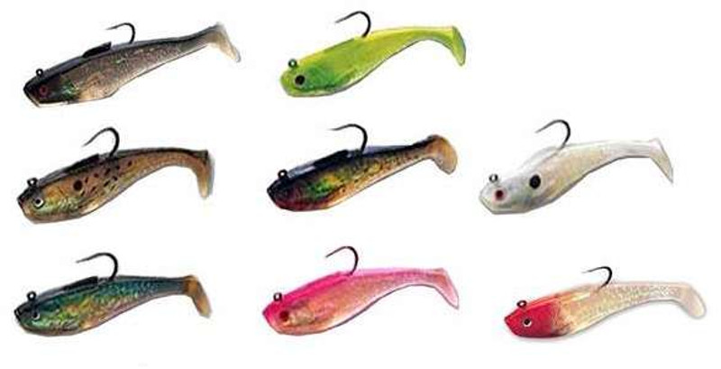 Holographic Swim Shad Soft Bait - 3 - Golden Bunker w/Spots