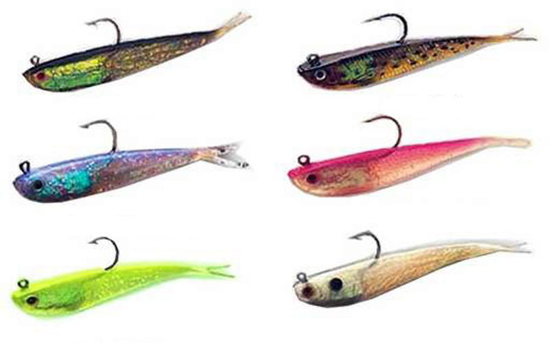 Tsunami Soft Bait Split Tail Minnow Lures - TackleDirect