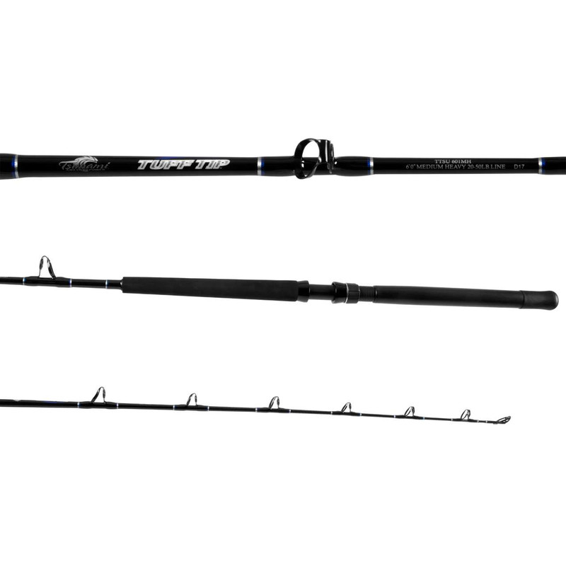 Tsunami Tuff Tip 7' TTBS 702 MH Fishing Rod With Luminous Tip 2 pc Fishing  Rod