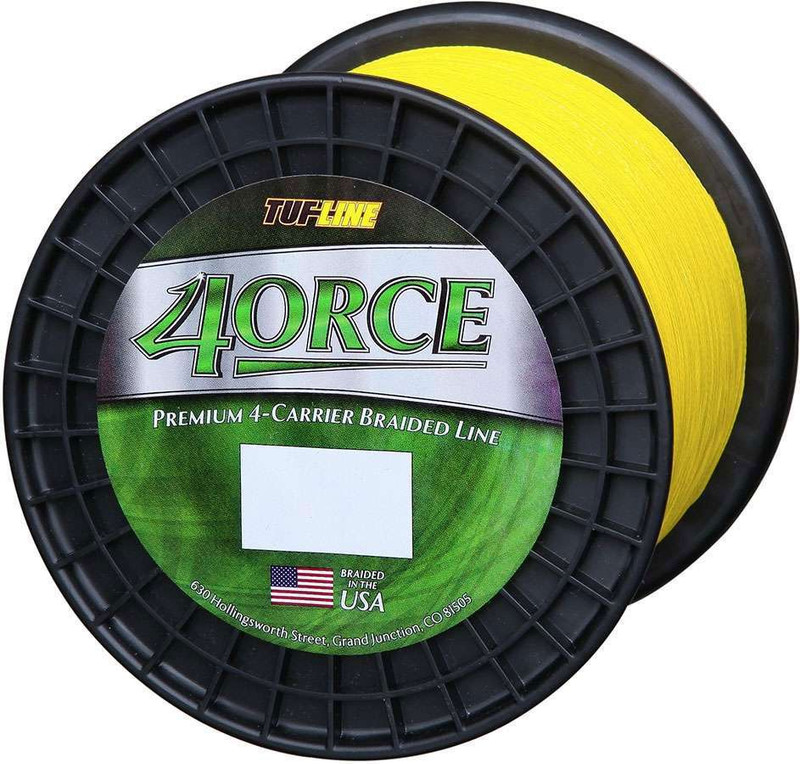 300yd Spool of 65lb Green Tuf-Line 4Orce 4 Carrier Braided Fishing Line