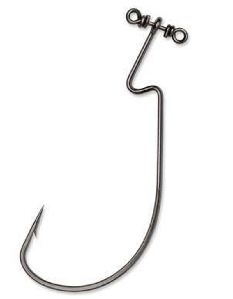 VMC, Flippin' Hook, 1/0 Hook Size, Black/Nickel, Package of 5 (FL#1/0BNPP)