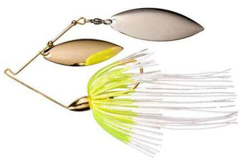War Eagle Dual Willow Leaf Spinnerbait - 1/2oz Gold White/Chart
