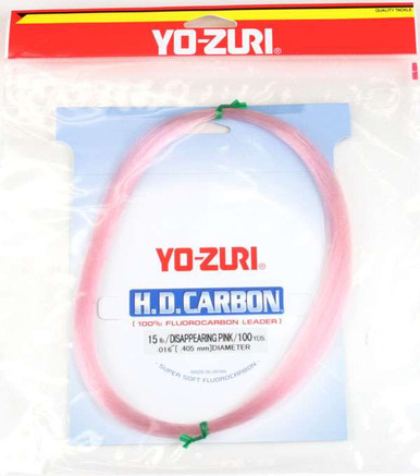 Yo-Zuri 100-Yard Fluorocarbon Leader Line, Pink, 25-Pound by