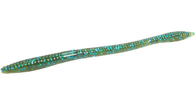 blue worm with yellow tail zoom fishing lure Mag II Ribbon Lure, 9", 20pk shaped tail NetBait Mega Bopper Green Pumpkin