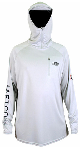Aftco Jason Christie Performance Hooded LS Shirt - Gray - M