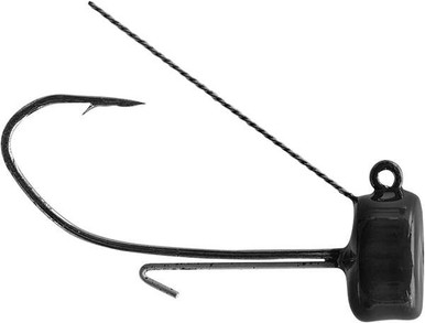 Strike King Weedless Ned Rig Head - 3/16oz - Black - TackleDirect