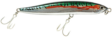 Shimano Current Sniper Jerkbait Lure - Injured Mackerel Color, 140mm, 32g (OM140PEIM)