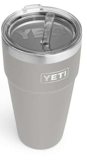 YETI Rambler Cup - 26 oz. - Straw Lid - Granite Gray - TackleDirect