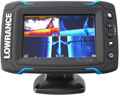 remanufactured lowrance fish finders Lowrance 055-12421-001 Elite-5 Ti Touch Combo w/ Med/High/455/800 HDI  Transom Mount Transducer with C-Map Insight Pro charts included  (Remanufactured