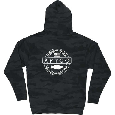 Aftco Bass Patch Sweatshirt - Black Camo - TackleDirect