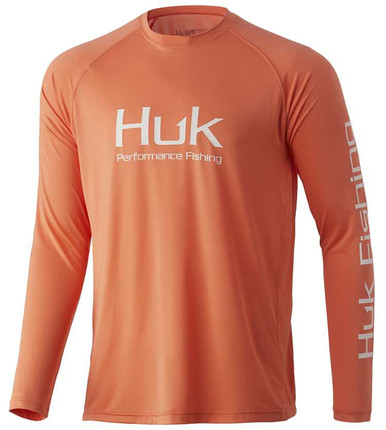Chemise Pêche HUK Homme XL - Grise, Manches Longues, Respirante UPF, Occasion