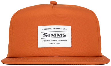 SIMMS BOZEMAN MONTANA キャップ オレンジ Simms Unstructured Flat Brim Cap - Simms Orange - TackleDirect