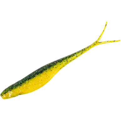 Z-Man Scented Jerk ShadZ - 4in - Pro Yellow Perch - TackleDirect
