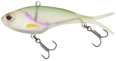 Nomad Design Vertrex Max Vibe Inshore Fishing Lure - Holo Ghost Shad, 75mm/3 Inch, 2/5oz, Soft Vibration Bait