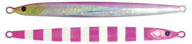 Damiki Deft SJ Vertical Jig - 250g Pink Zebra Glow - TackleDirect