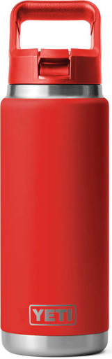YETI Rambler 26oz Bottle with Straw Cap - Canyon Red - TackleDirect
