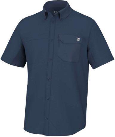 HUK Tide Point Camicia A Maniche Lunghe Uomo - Performance Button Down - UPF 30+ E Asciugatura Rapida - copertina
