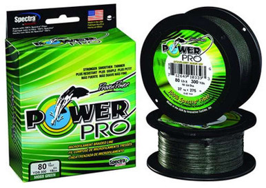 PowerPro Downrigger Braided Fishing Line – Moss Green, 200lb Test, 450ft/135m – Super Strong Braid