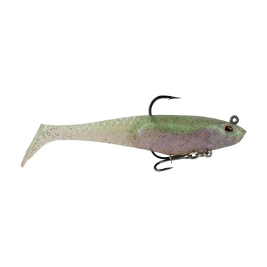 Berkley PowerBait Pulse Shad, esca in plastica morbida con formula profumata per pescatori di predatori, ideale per Bass, Persico, Lucioperca e Luccio, 8 cm, Hot Firetiger