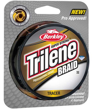 berkley fireline tracer braid fishing line FireLine Superline, Flame Green, 10lb | 4.5kg, 125yd thermally fused braided thread with a soft drape and a smooth touch Berkley Trilene Tracer Braid Professional
