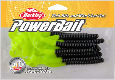 Berkley PowerBait Power Worms - Black Grape Scent, 10 Inch (25cm) | Ribbon Tail Design For Bass Fishing