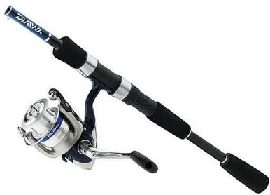 daiwa d-shock dsh-4bi reel and graphite rod Amazon.com : Daiwa, Freshwater Spinning Combo, 4000, 1 Bearings, 7' Length, 2 Piece, Medium/Heavy Power, Ambidextrous,Black : Sports & Outdoors and as a bonus Daiwa D-Shock DSK40-B/F702H Rod &