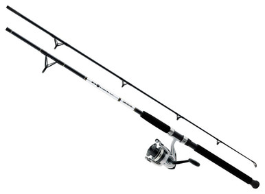 daiwa dwb40 b f802m d wave saltwater spinning combo D-WAVE COMBOS W/ FIBERGLASS ROD US Wave spinning reel features tough graphite body and rotor construction and ABS aluminum spools daiwa dwb40 b f802m d