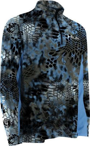 Huk Performance ハーフジップ 長袖シャツ S Kryptek huk-kryptek-icon-1-4-zip-shirt