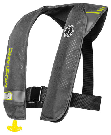 Mustang MD2016 MIT 100 Inflatable Automatic PFD Gray/Fl Yellow-Green