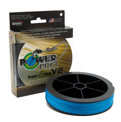 PowerPro Super Slick V2 Braided Line 65lb 3000yd - Blue - TackleDirect