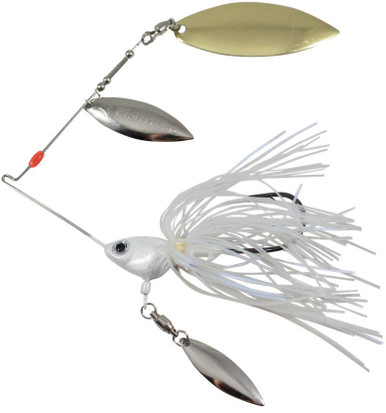 Fish Back Spindle Fish Head Primal Spin - 3/8oz - Pearl White - TackleDirect