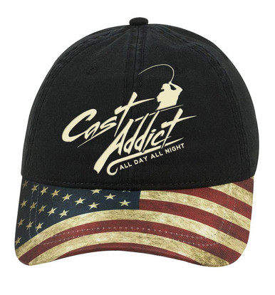 David Dunleavy Cast Addict American Flag Hat TackleDirect