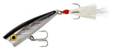 Rebel Pop R Topwater Lure - Silver/Black - TackleDirect