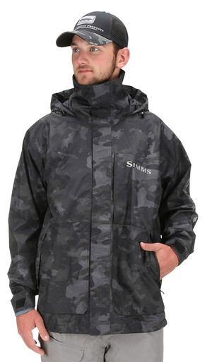 Simms Challenger Fishing Jacket - Hex Flo Camo Carbon - TackleDirect