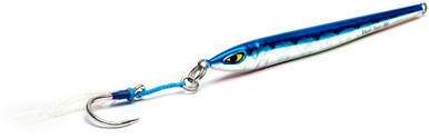 Mustad Moonriser Jig - 120g - Blue Red Chrome - TackleDirect