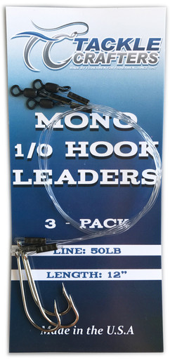 Tackle Crafters Mono J-Hook Leader 2/0 - 3 pack - TackleDirect