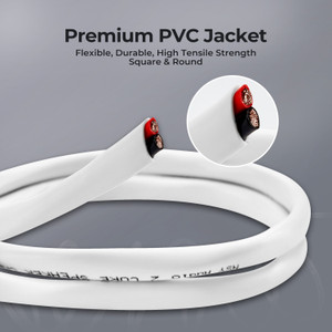 18 AWG CL2 Rated (For In-Wall Usage), 2-Conductor Speaker Wire, 50 feet